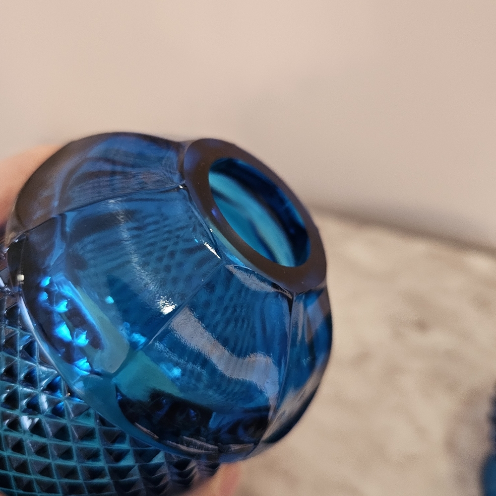 Viking Glass Blunique Fairy Lamp Fairy Light Candle Holder - Picture 2 of 5